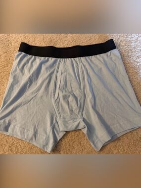 Original Use Light Blue men Boxer Shorts with Black Waistband NWOT